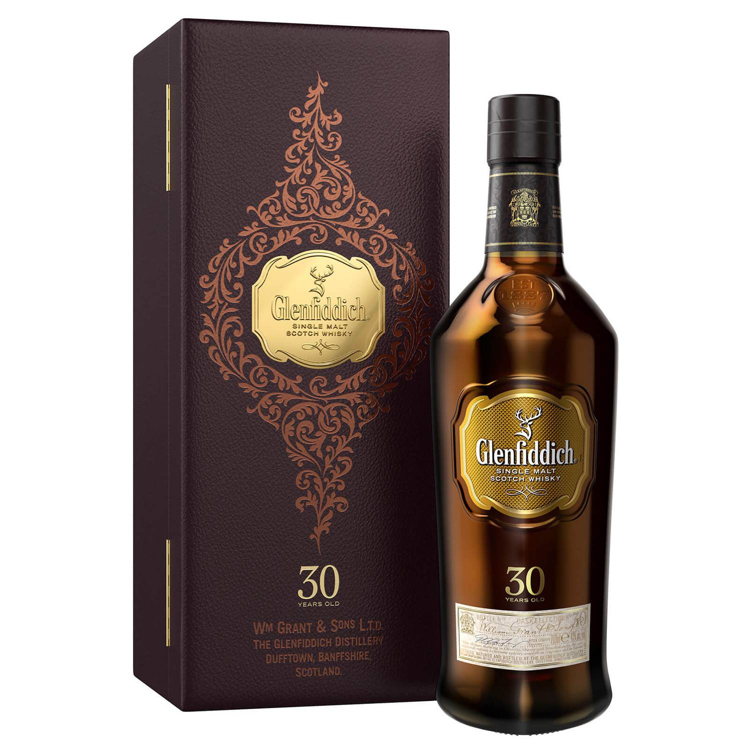 Glenfiddich 30 Year Single Malt Scotch Whisky 750ml Bottle