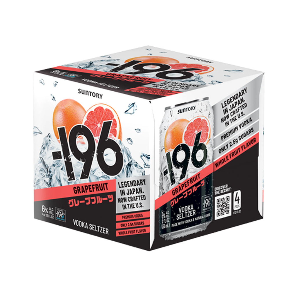 -196 Vodka Seltzer 12Pk Cans by Suntory (4Pk of Each)