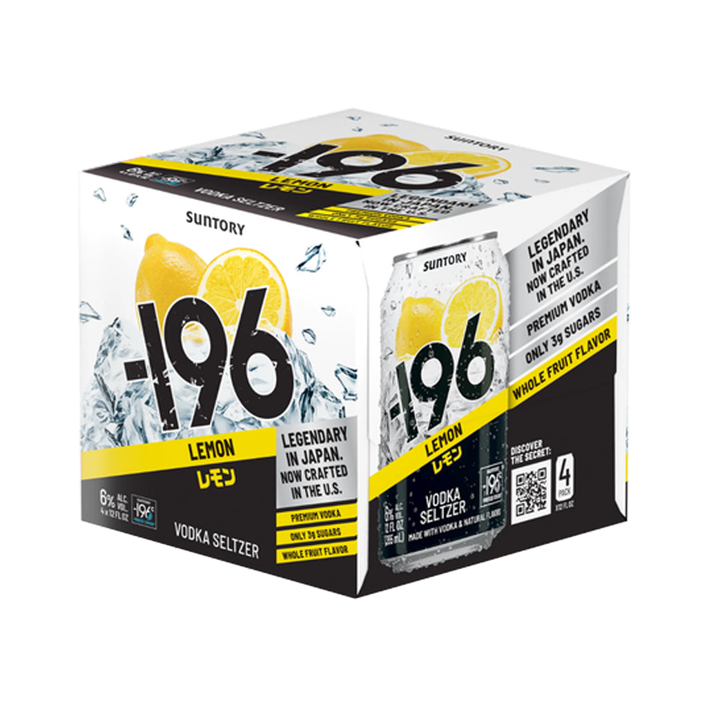-196 Vodka Seltzer 12Pk Cans by Suntory (4Pk of Each)