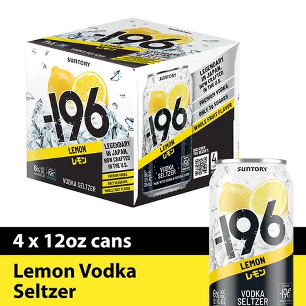 -196 Vodka Seltzer 12Pk Cans by Suntory (4Pk of Each)
