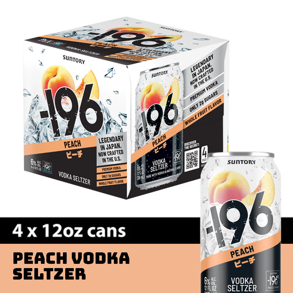 -196 Vodka Seltzer 12Pk Cans by Suntory (4Pk of Each)
