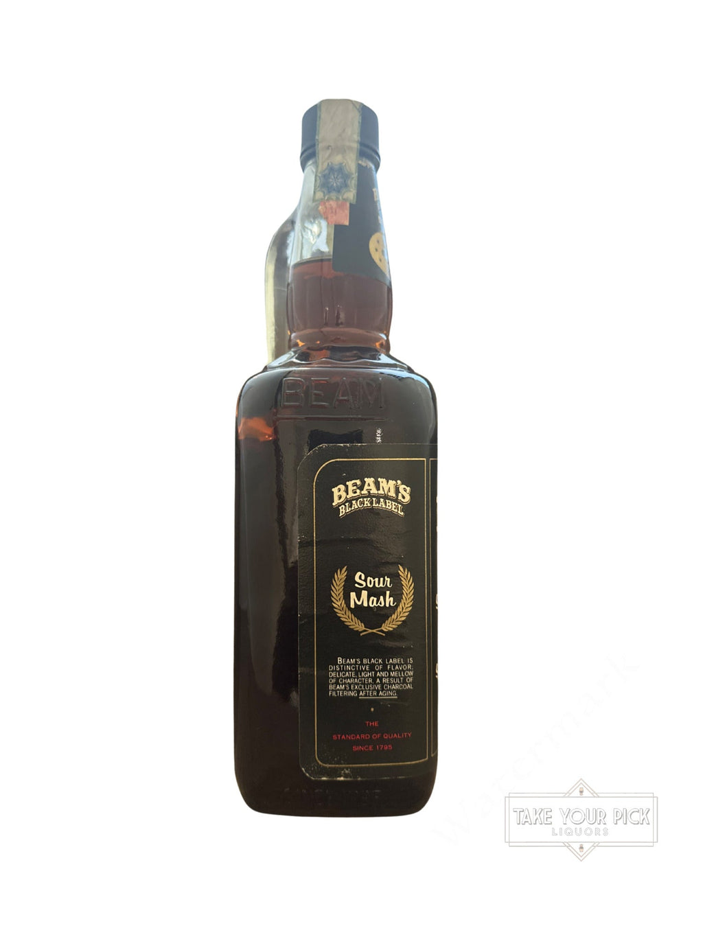 1980 James B. Beam Distilling Co. Beam's Black Label Kentucky Straight Bourbon Whiskey 90 Proof