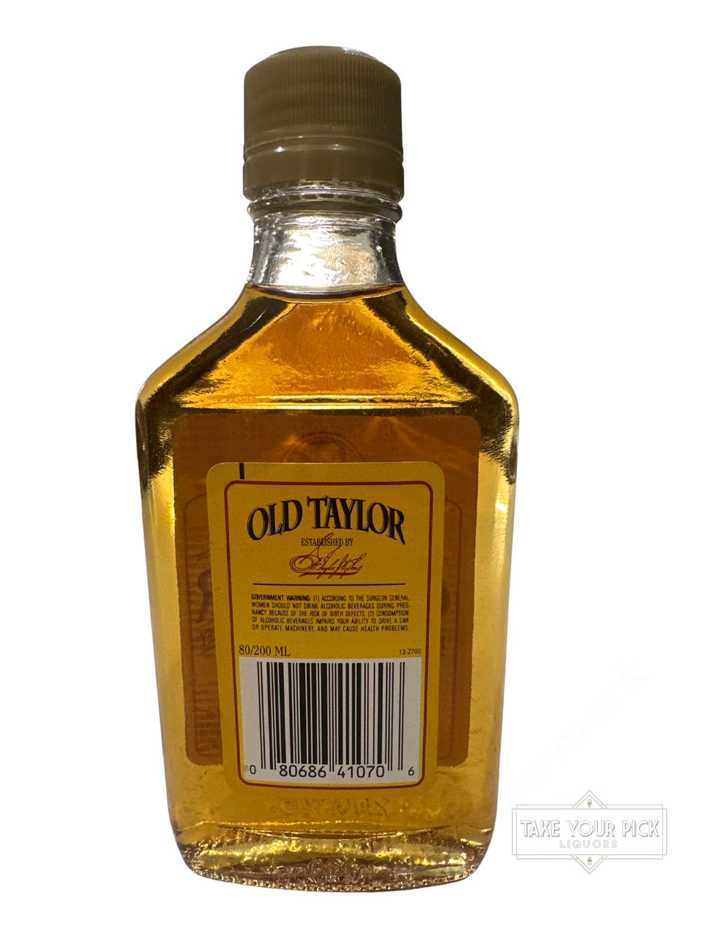 2009 The Old Taylor Distillery Company Old Taylor Kentucky Straight Bourbon Whiskey 80 Proof 200ml