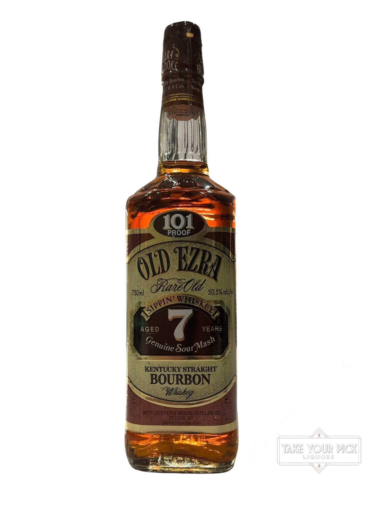 2010 Ezra Brooks Distilling Co. Old Ezra Rare Old 7 Sippin' Whiskey 101 Proof