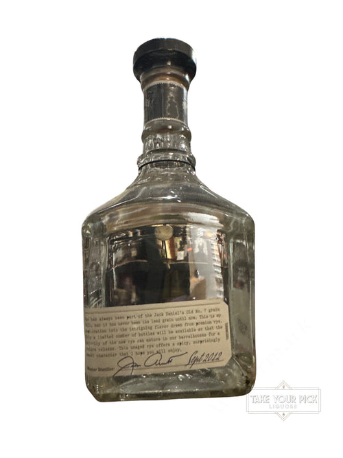 2012 Jack Daniel's Unaged Tennessee Rye 80 Proof