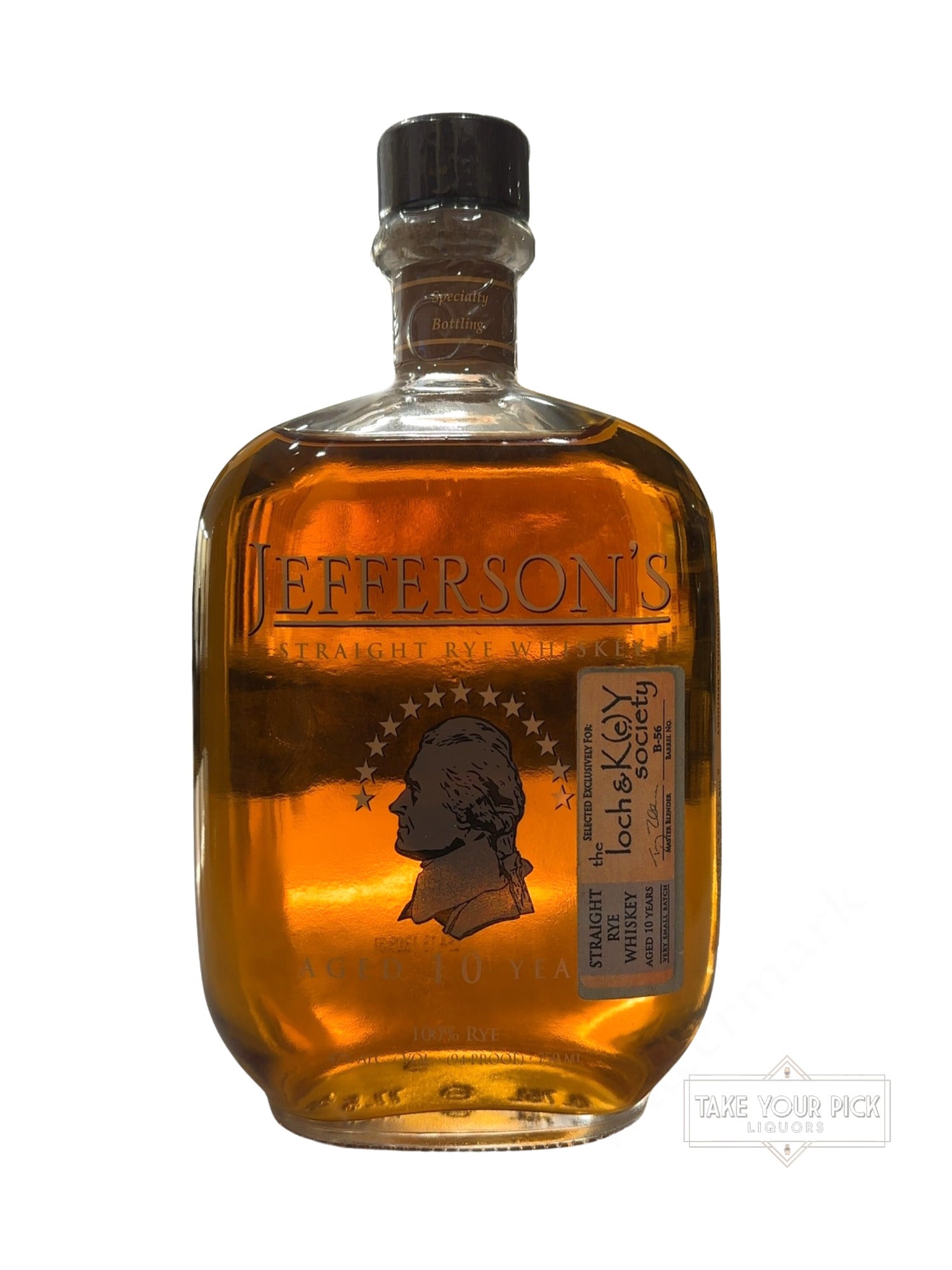 2013 Jefferson's Loch Key Society Jefferson's Straight Rye Whiskey 94 Proof 750ml