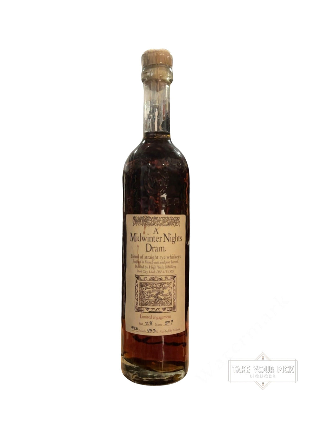 2014 High West Distillery A Midwinter Nights Dram 98.6 Proof Batch Act 2