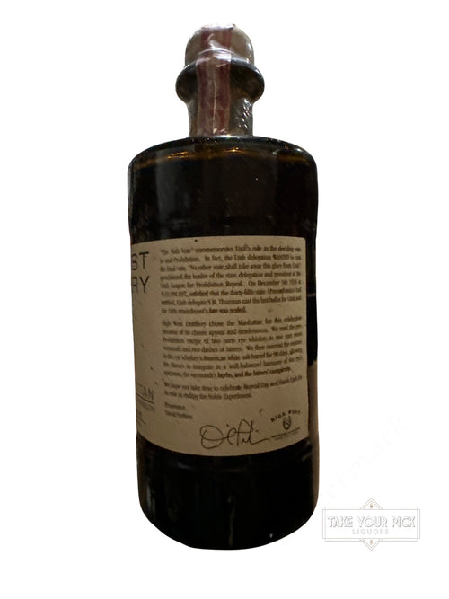 2015 High West Distillery The 36th Vote Barreled Manhattan 74 Proof