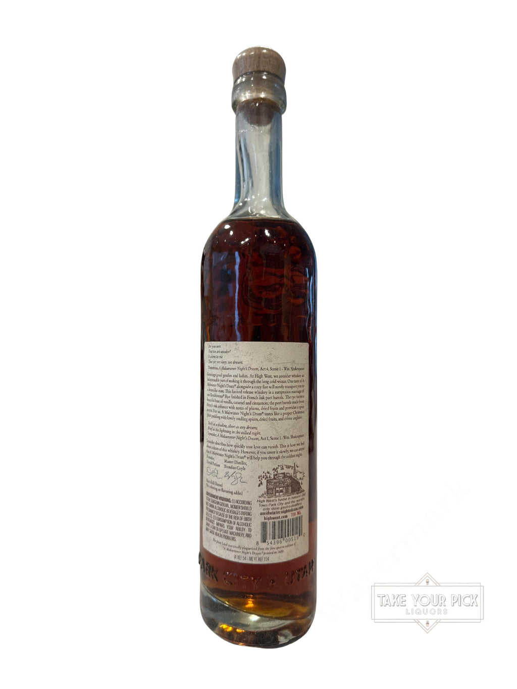 2018 High West Distillery A Midwinter Nights Dram 98.6 Proof