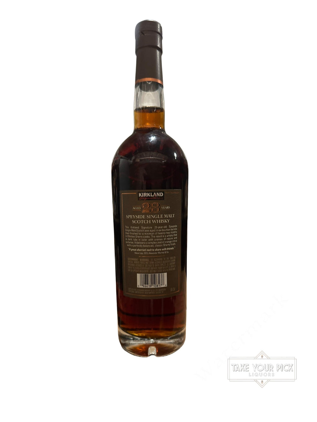 2020 Kirkland Aged 23 Years Speyside Single Malt Scotch Whisky 92 Proof