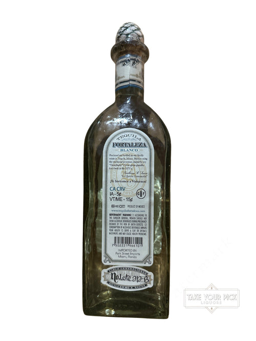 2026 Fortaleza Tequila Fortaleza Blanco 80 Proof