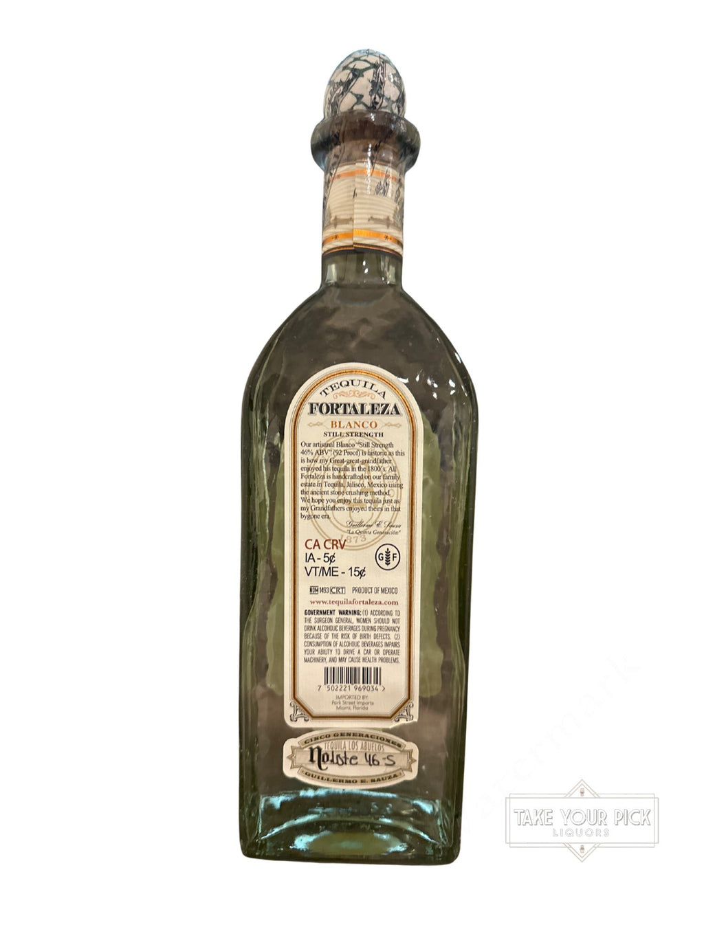2026 Fortaleza Tequila Fortaleza Blanco Still Strength (Batch 46) 92 Proof - 750ml