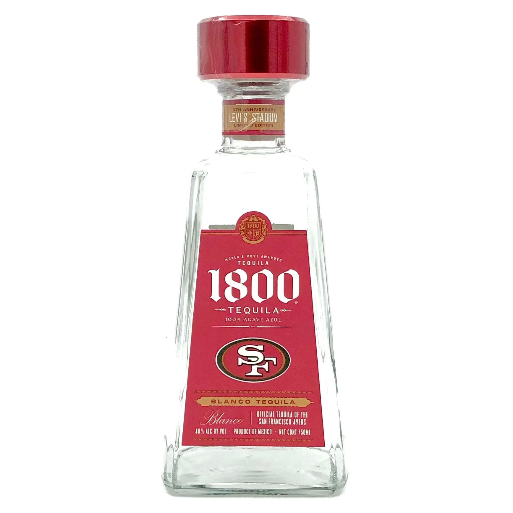 San Francisco 49ers Limited Edition 1800 Blanco Tequila 750ml Bottle