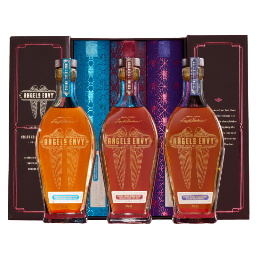 Angels Envy Cellar Collection Volume 1-3 Oloroso - Tawny - Madeira Whiskey 375ml - 3 Bottle Combo