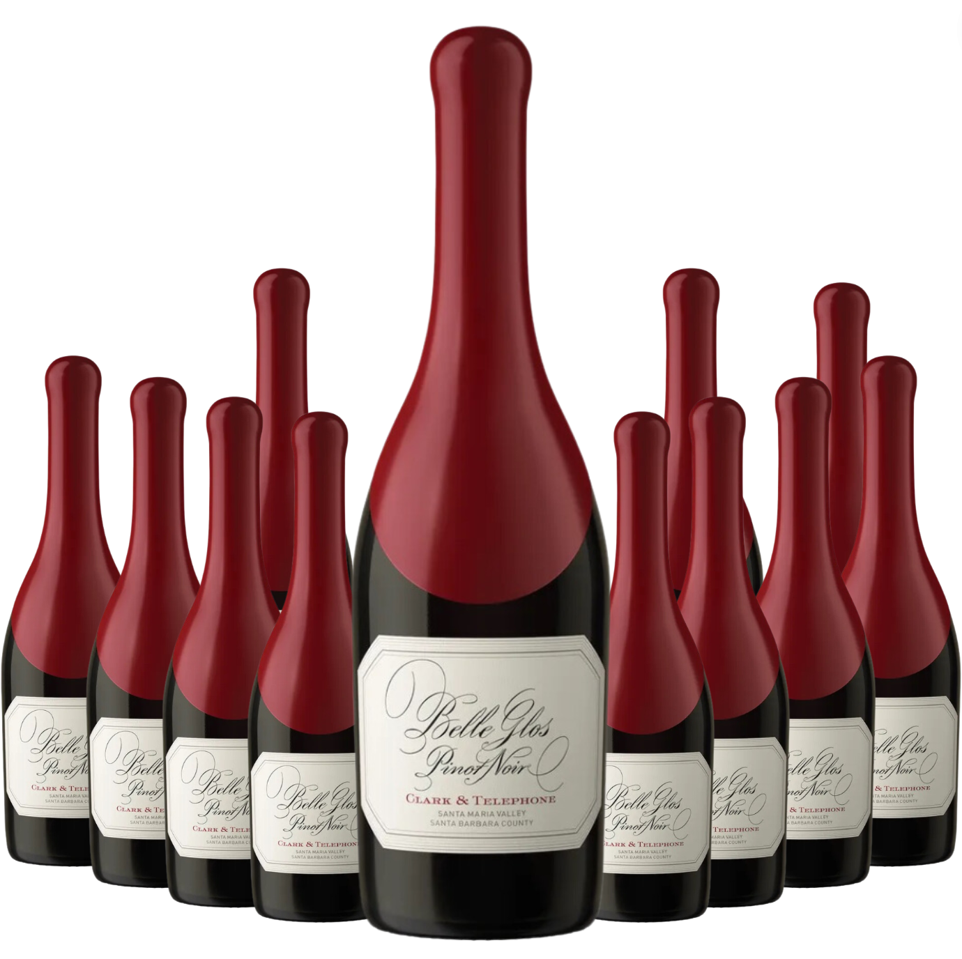 Belle Glos Pinot Noir Clark & Telephone Vineyard Santa Maria Valley 750ml 12 Bottle Case - Free Shipping