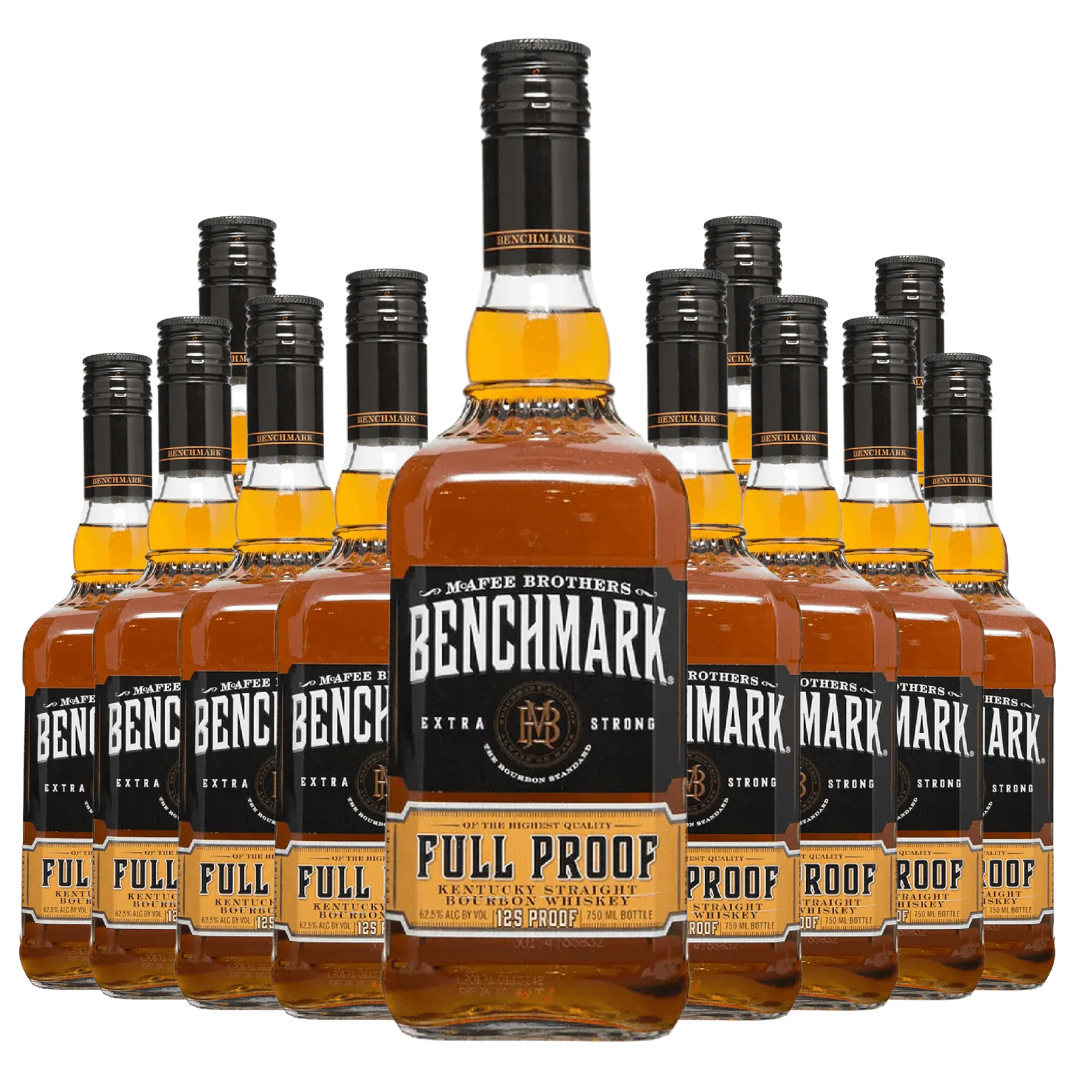 Benchmark Full Proof Kentucky Straight Bourbon Whiskey 12 Bottle Case