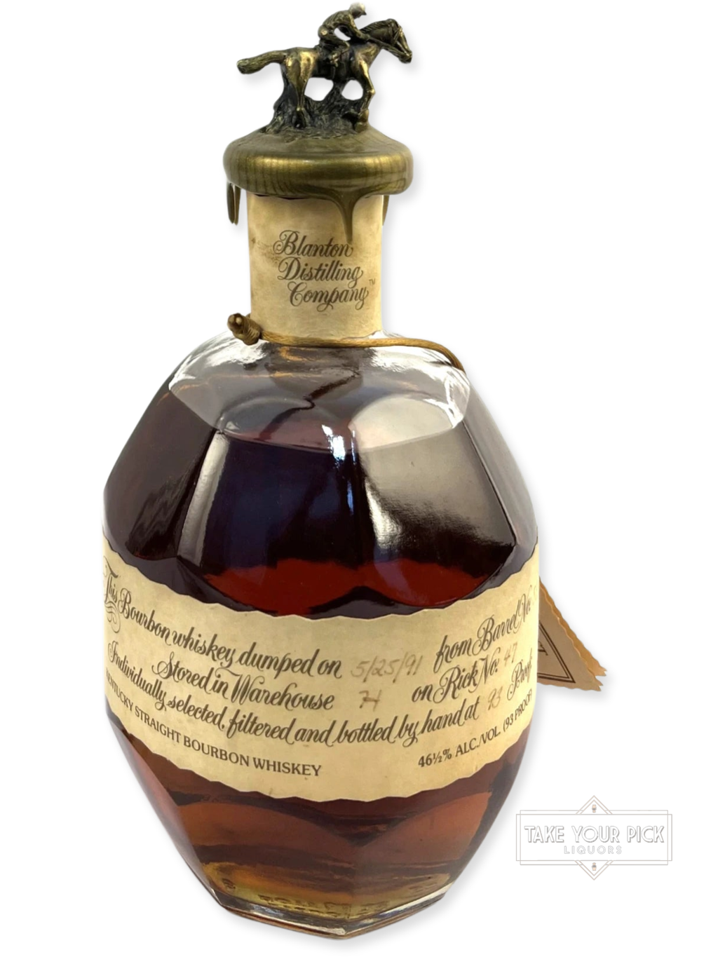 Blanton's Single Barrel 1991 (Small crack in wax) - 93 Proof
