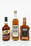 Top Bourbon Whiskey Collection — Buffalo Trace, Larceny Barrel Proof & High West 750ml Bottles