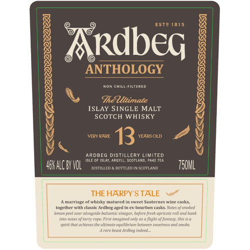 Ardbeg Anthology 13 Year Old The Harpy’s Tale Scotch Whisky