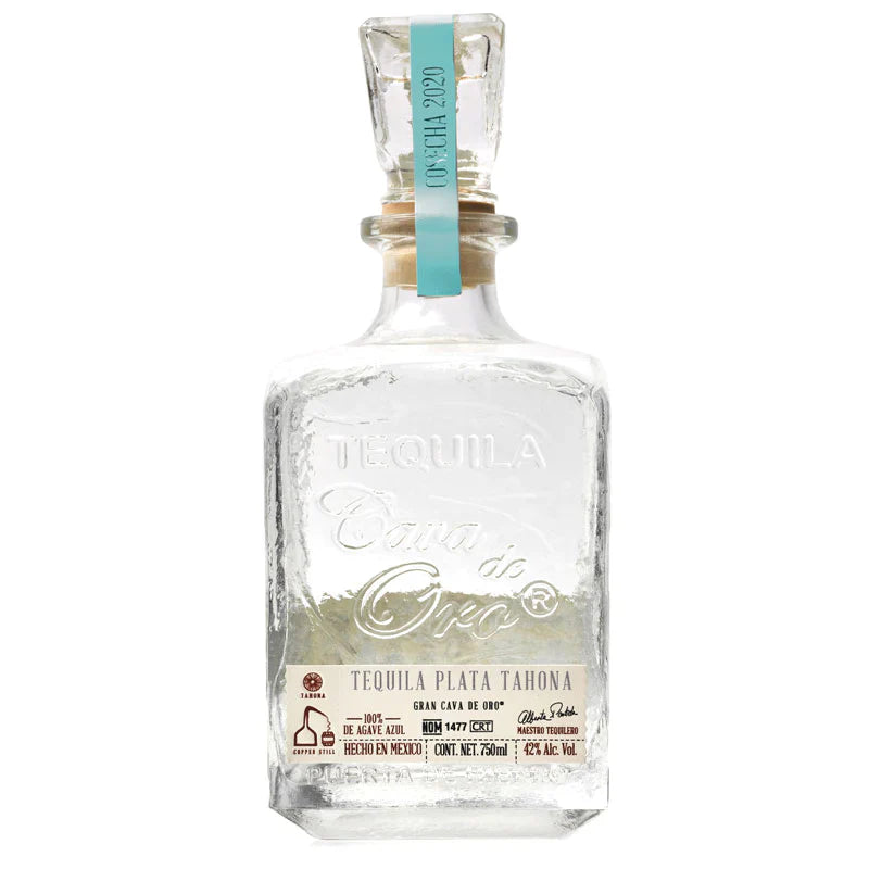 Cava De Oro Plata Tahona Tequila 84 Proof.