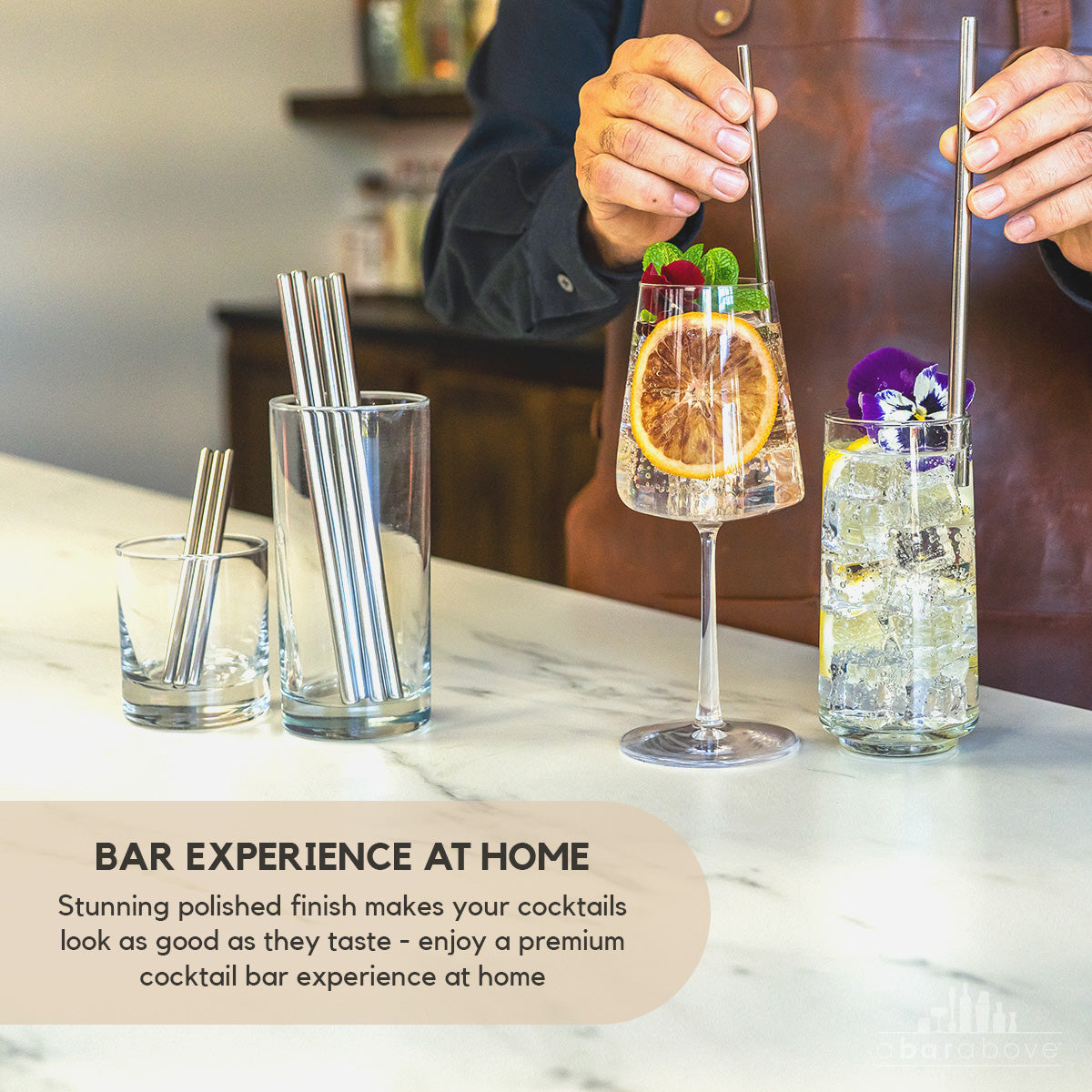 Stainless Steel Metal Cocktail Straws