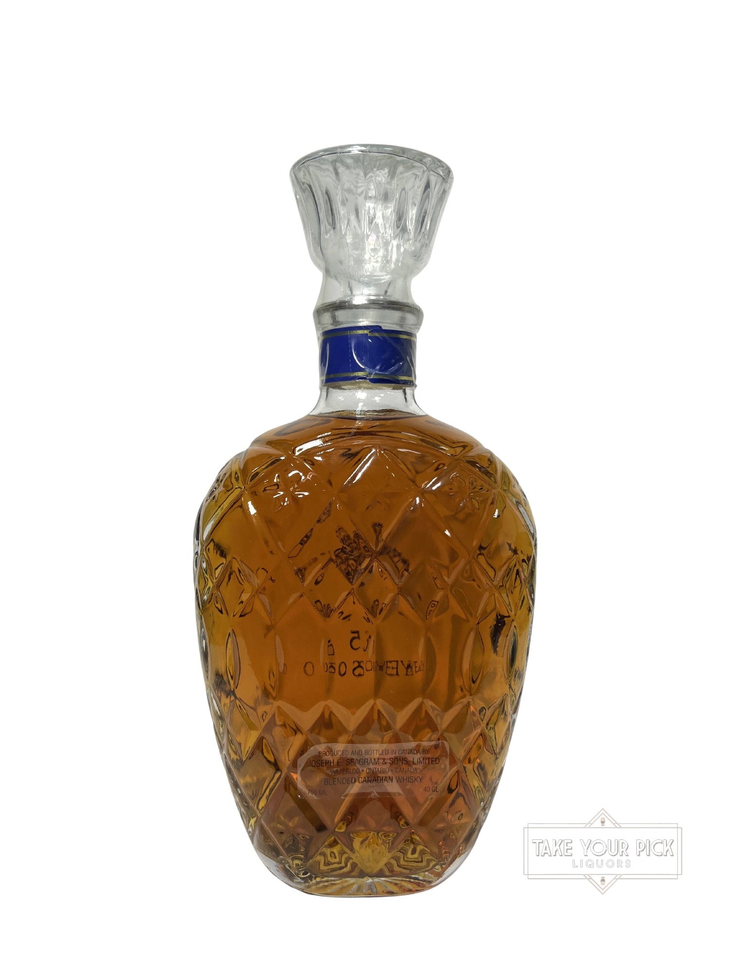 Crown Royal 15-year Vinyl Lablel 1990's - 80 Proof