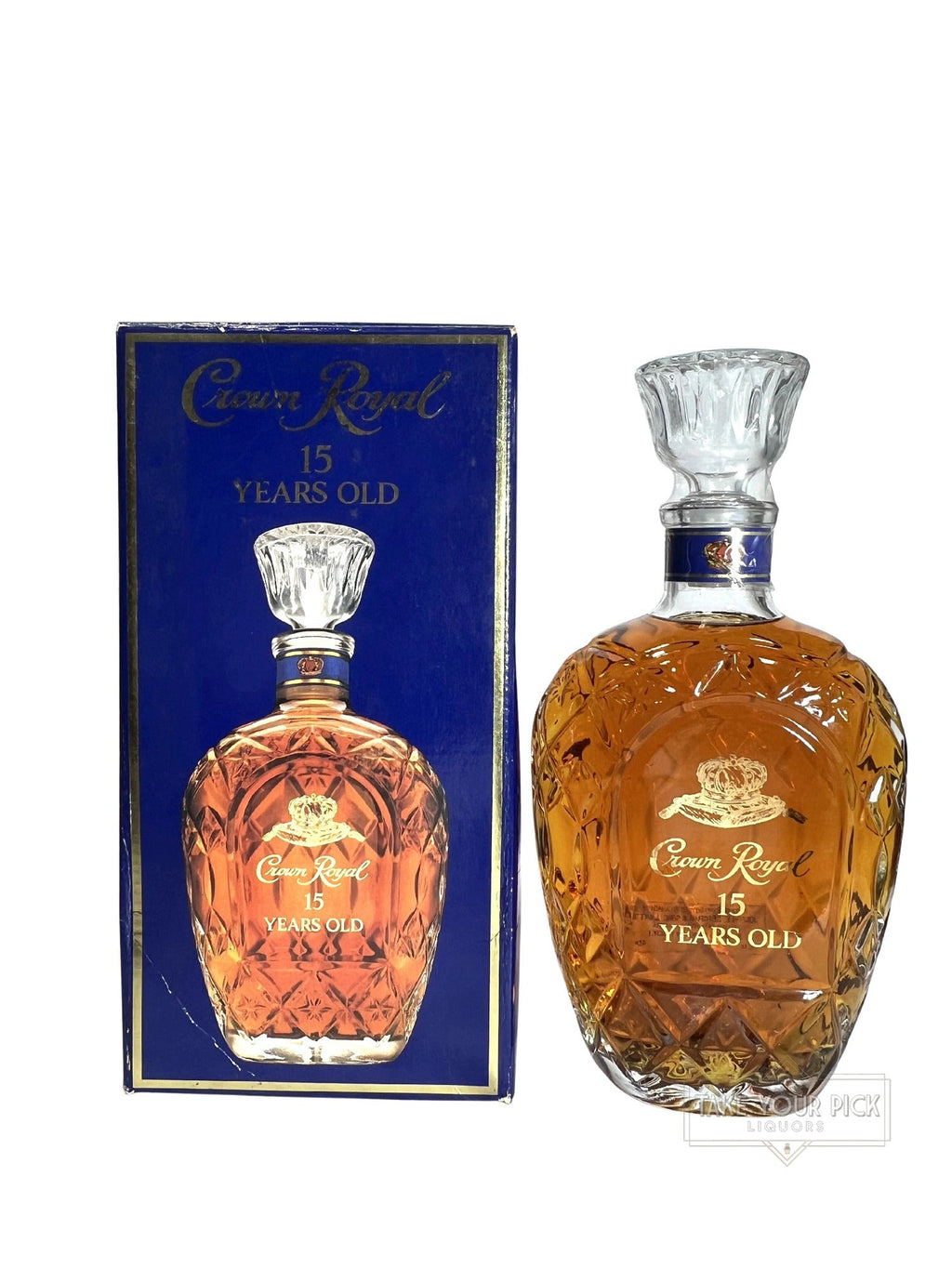 Crown Royal 15-year Vinyl Lablel 1990's with box - 80 Proof