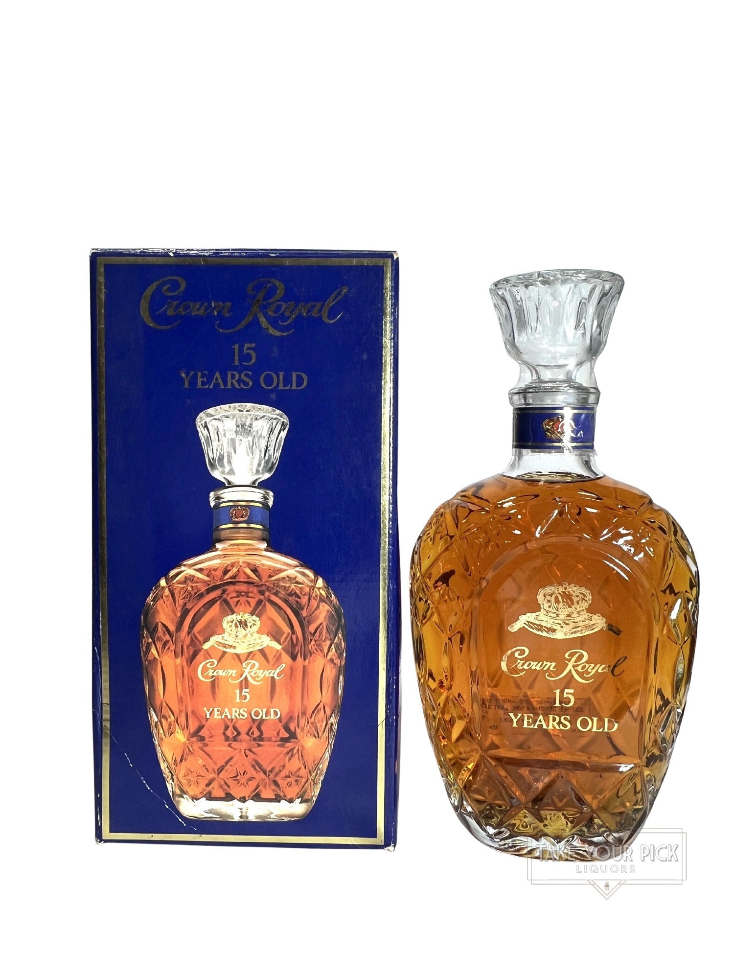 Crown Royal 15-year Vinyl Lablel 1990's with box - 80 Proof