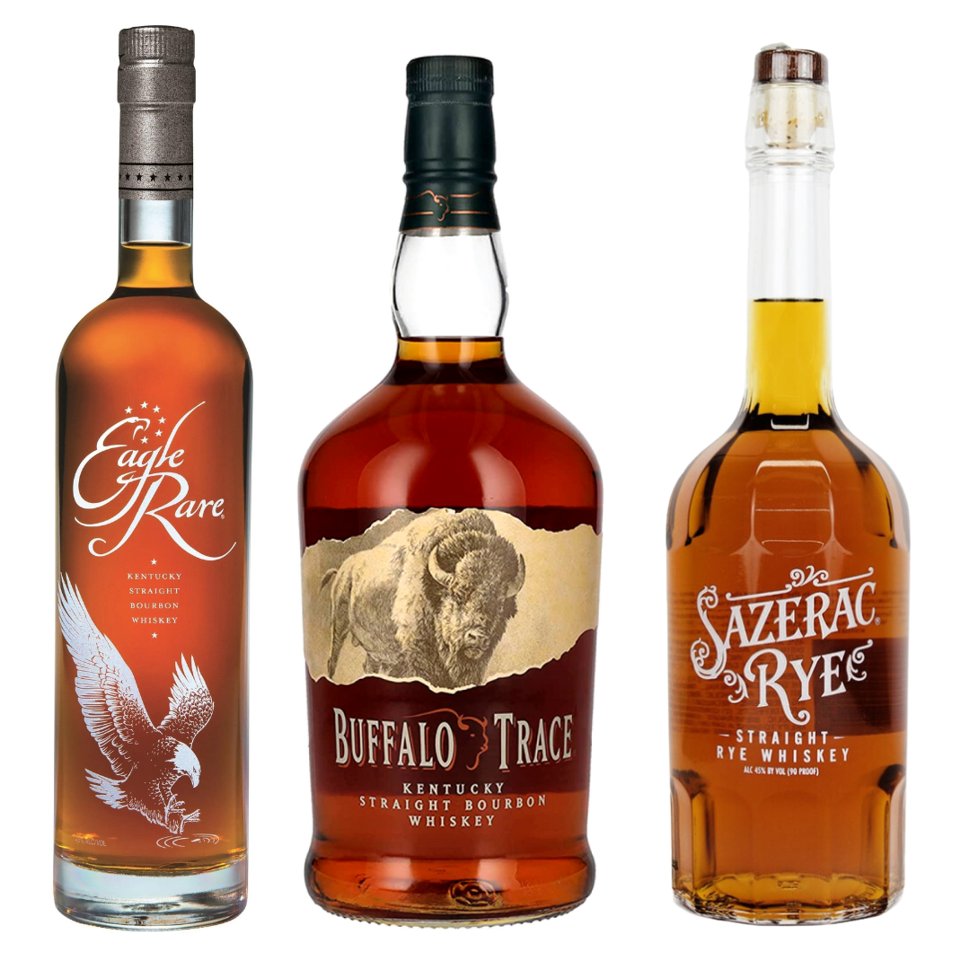 Eagle Rare & Buffalo Trace & Sazerac Rye 3 Bottle Combo