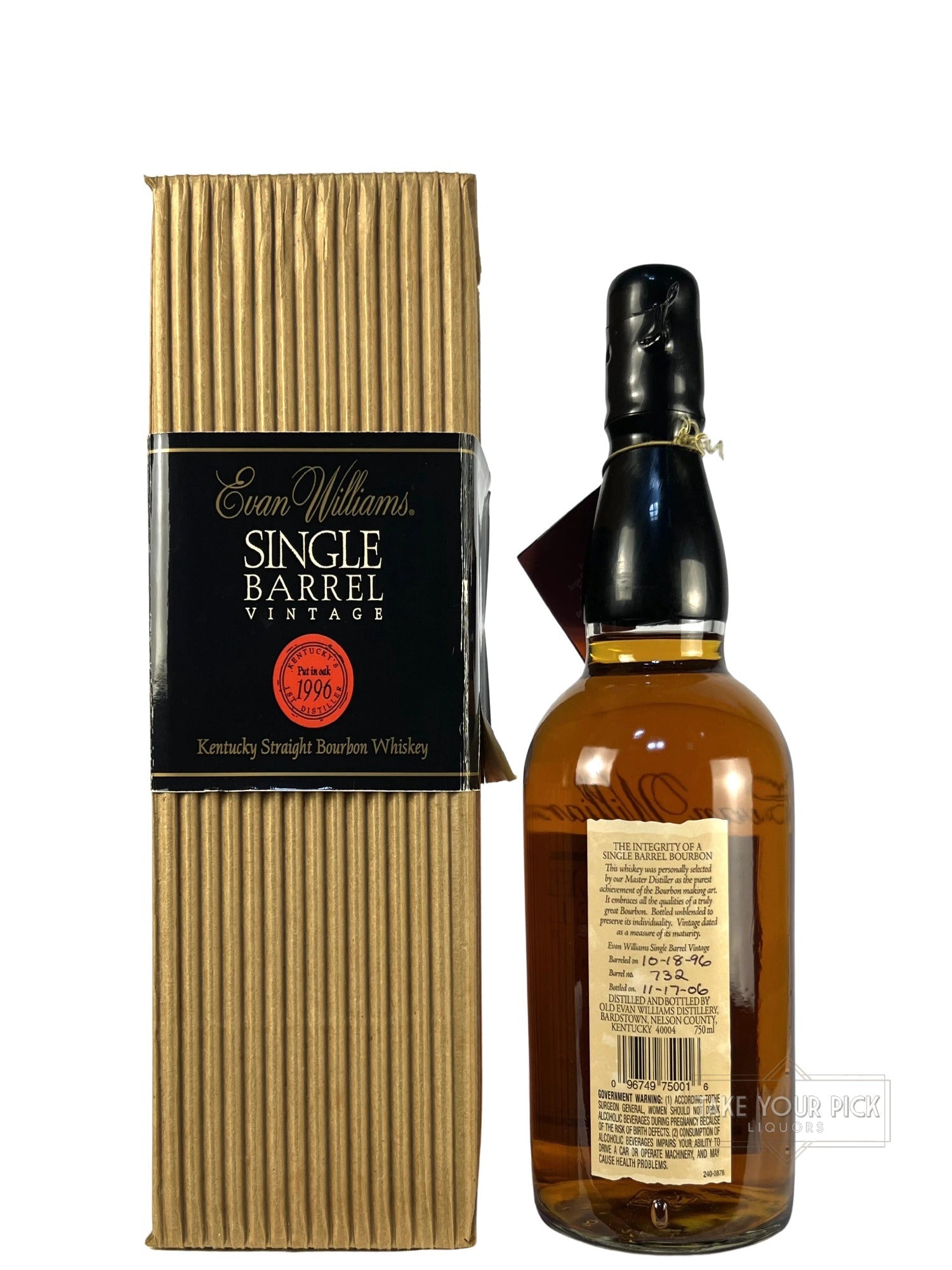 Evan Williams Single Barrel 1996 (Heaven Hill pre-fire)