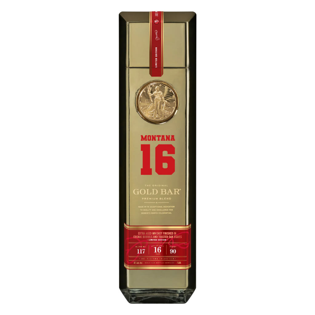 Gold Bar Blend 117 Joe Montana Collection 16yr Whiskey + Patch