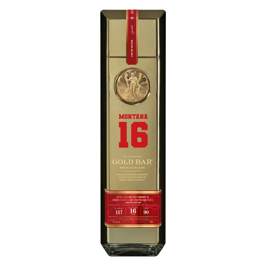 Gold Bar Blend 117 Joe Montana Collection 16yr Whiskey + Patch