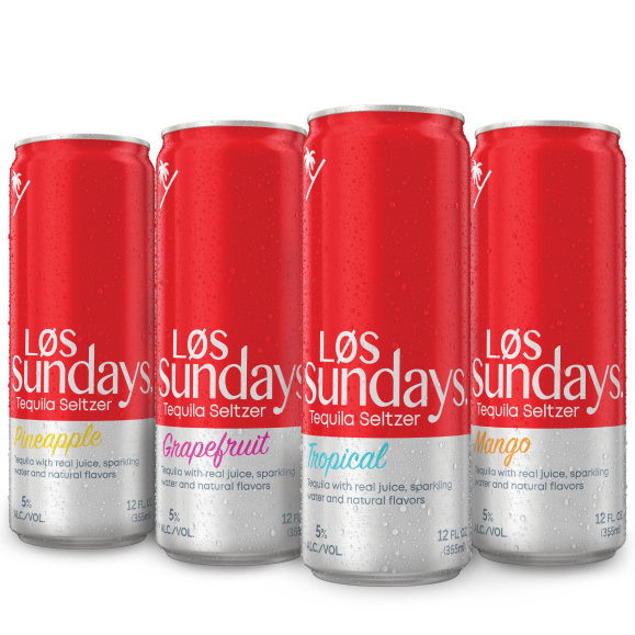 Los Sundays Tequila Seltzer Variety Pack 8 Pack (12 oz)