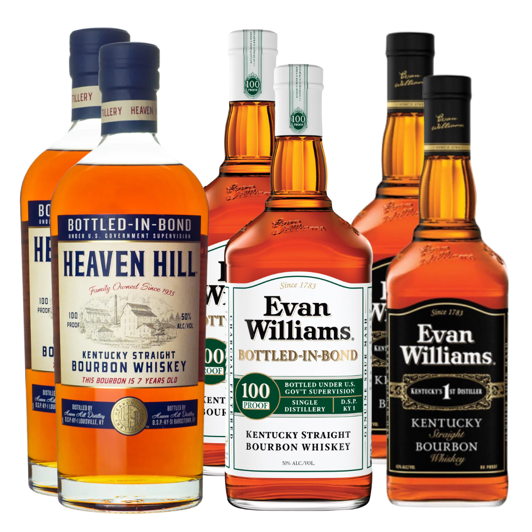 Heaven Hill Evan Williams Bottled In Bond 750ml 6 Bottle Combo