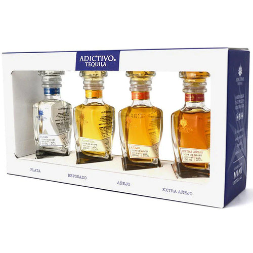 Adictivo Tequila Mini Gift Set 4 x 50ml Bottles