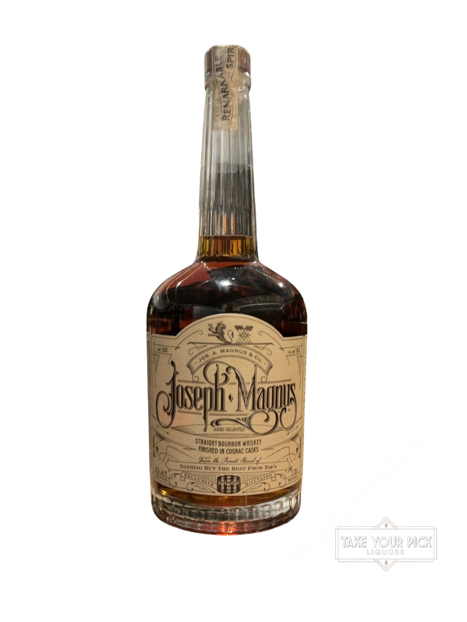Jos. A. Magnus & Co. Joseph Magnus Hand Selected Straight Bourbon Whiskey Finished in Cognac Casks 106.94 Proof