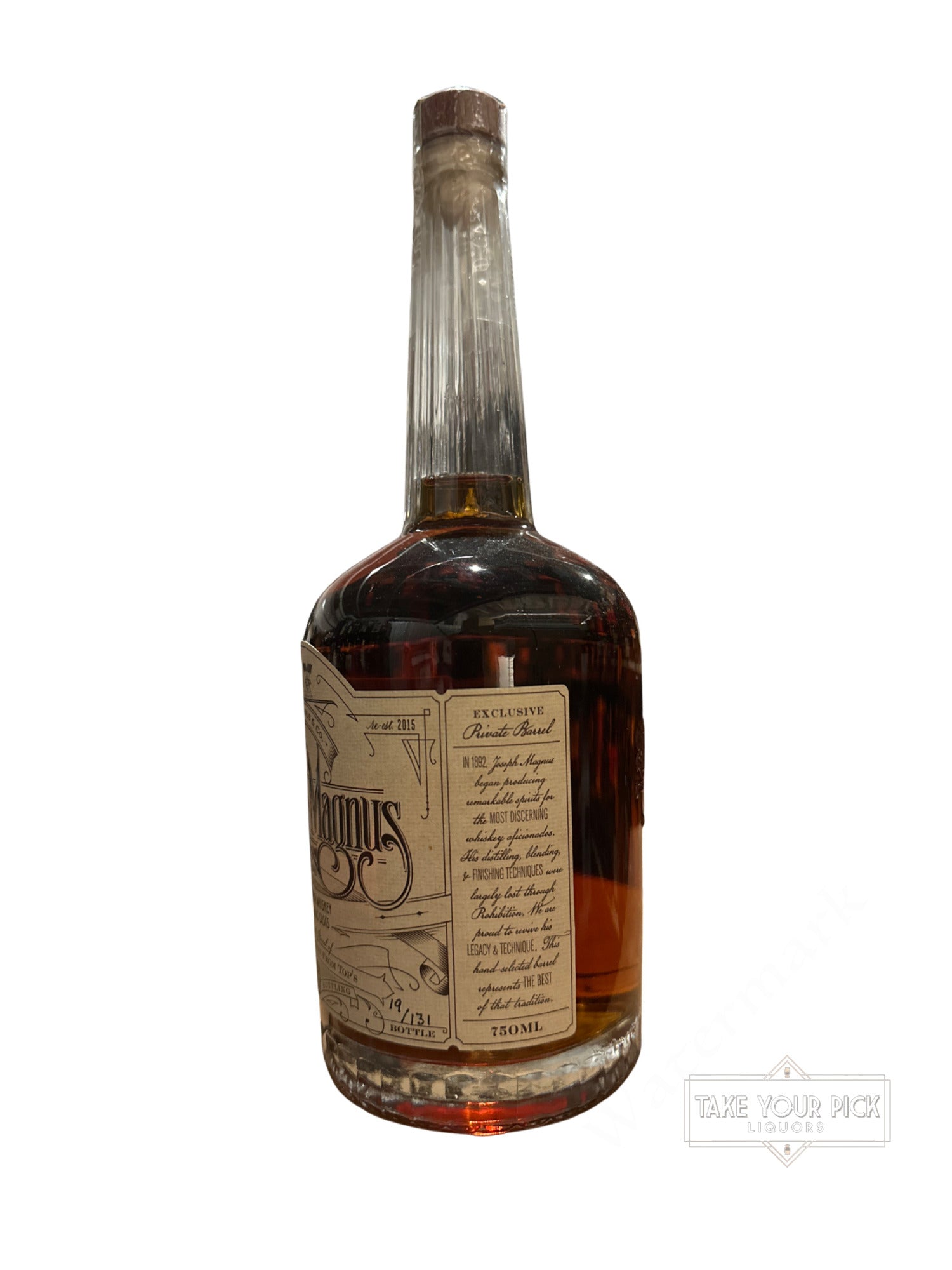 Jos. A. Magnus & Co. Joseph Magnus Hand Selected Straight Bourbon Whiskey Finished in Cognac Casks 106.94 Proof