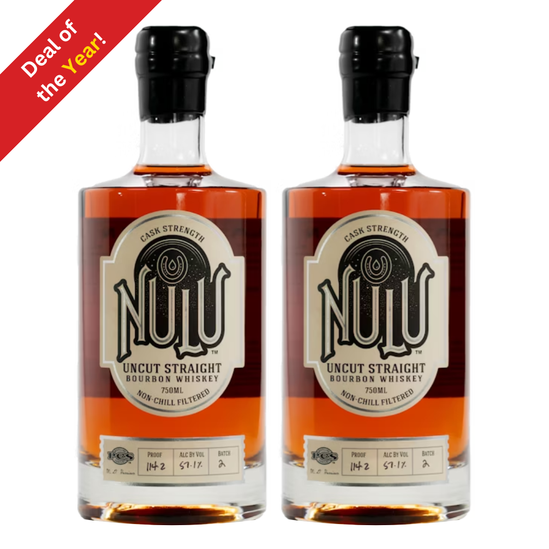 Nulu Cask Strength Uncut Straight Bourbon Whiskey 114.2 Proof Batch #2 750ml 2 Bottle Combo