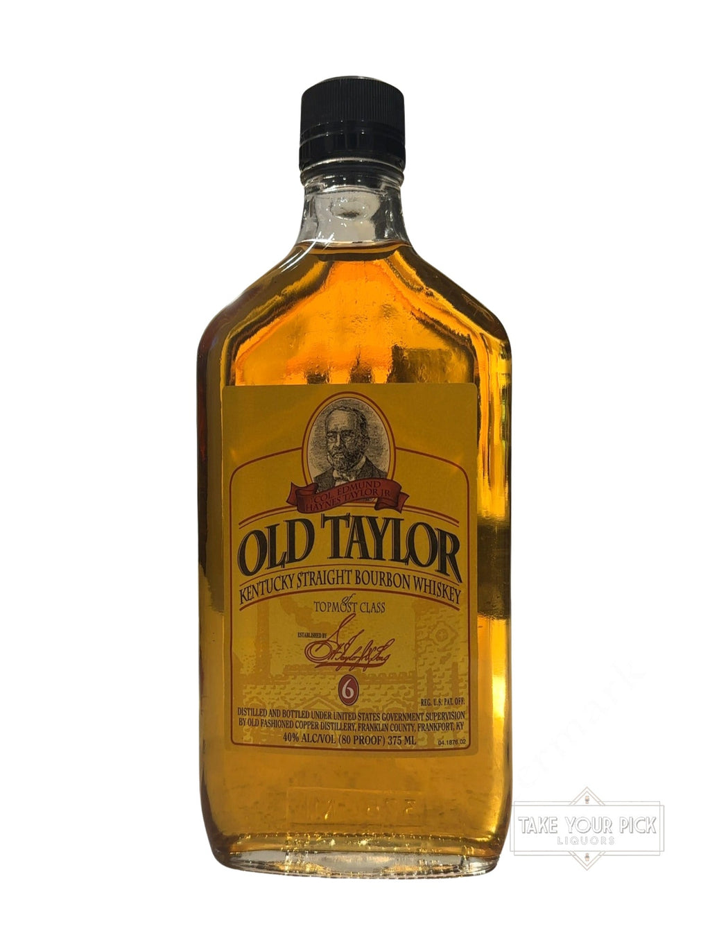 OLD FASHIONED COPPER DISTILLERY (Col. Edmund Haynes Taylor Jr.) OLD TAYLOR 80 Proof 375ml