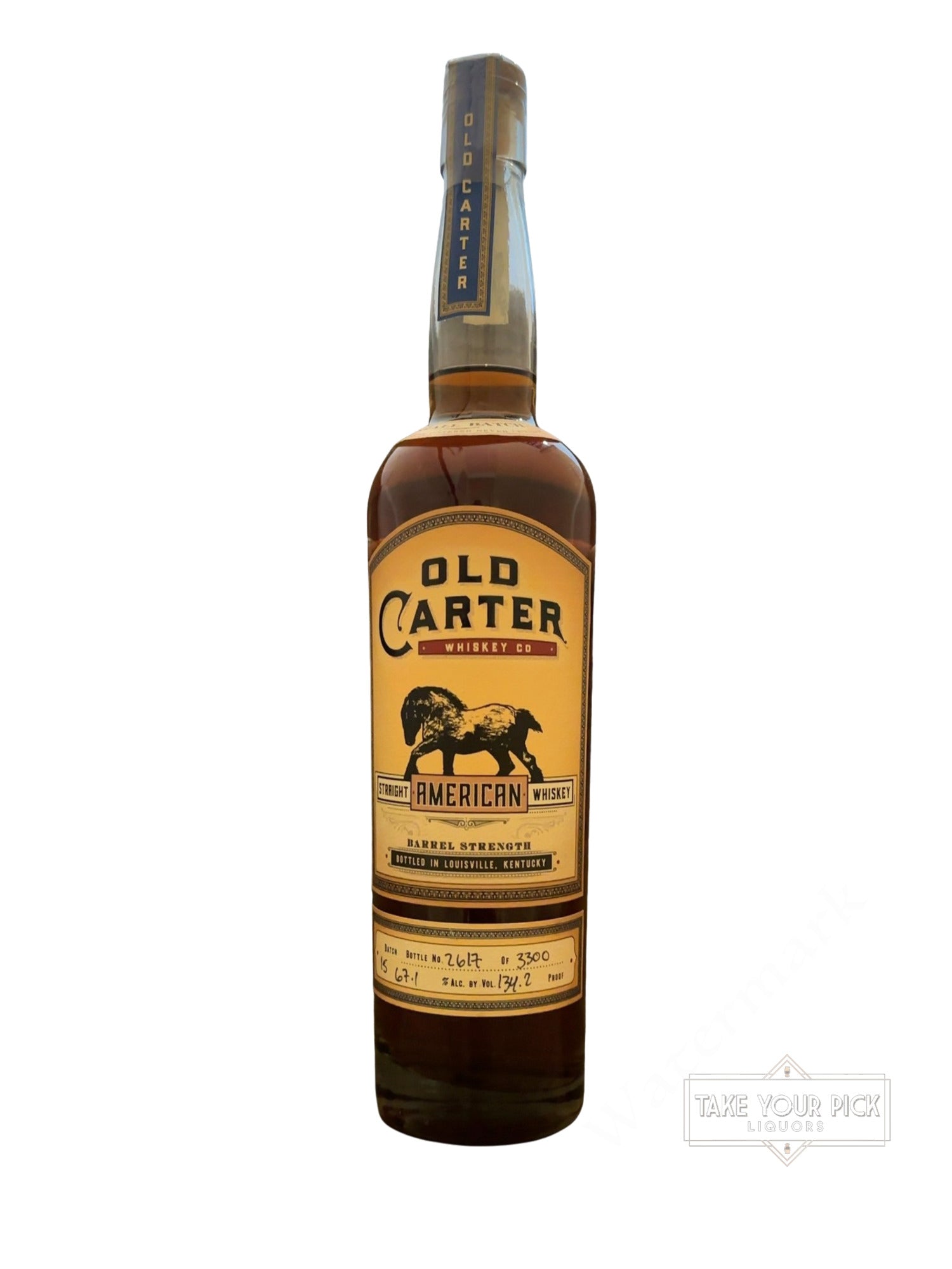 Old Carter Whiskey Co. Old Carter Straight American Whiskey Barrel Strength 134.2 Proof