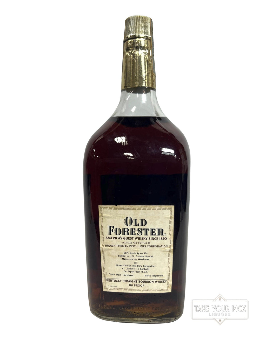 Old Forester 1978 Half Gallon - 86 Proof