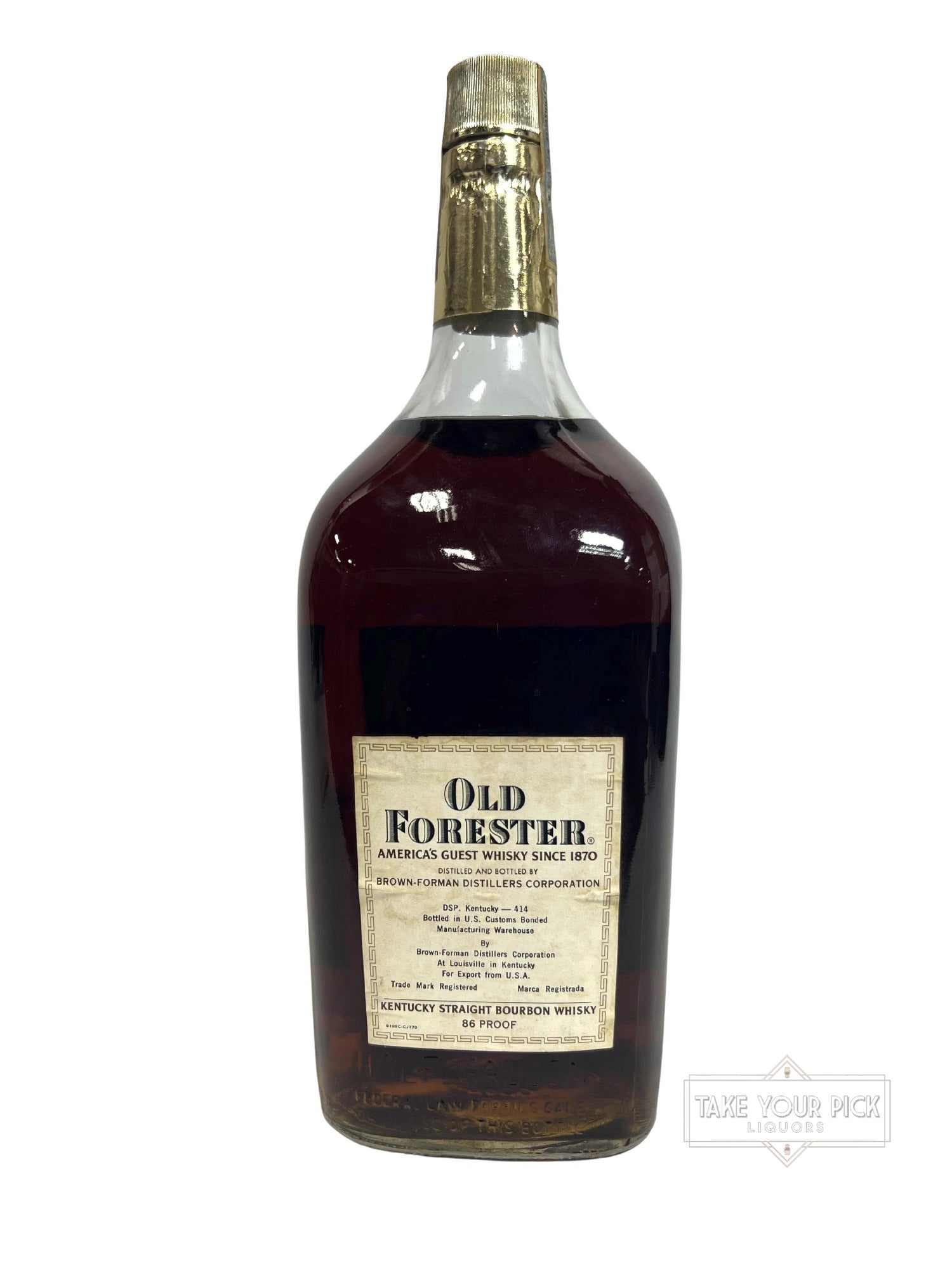 Old Forester 1978 Half Gallon - 86 Proof