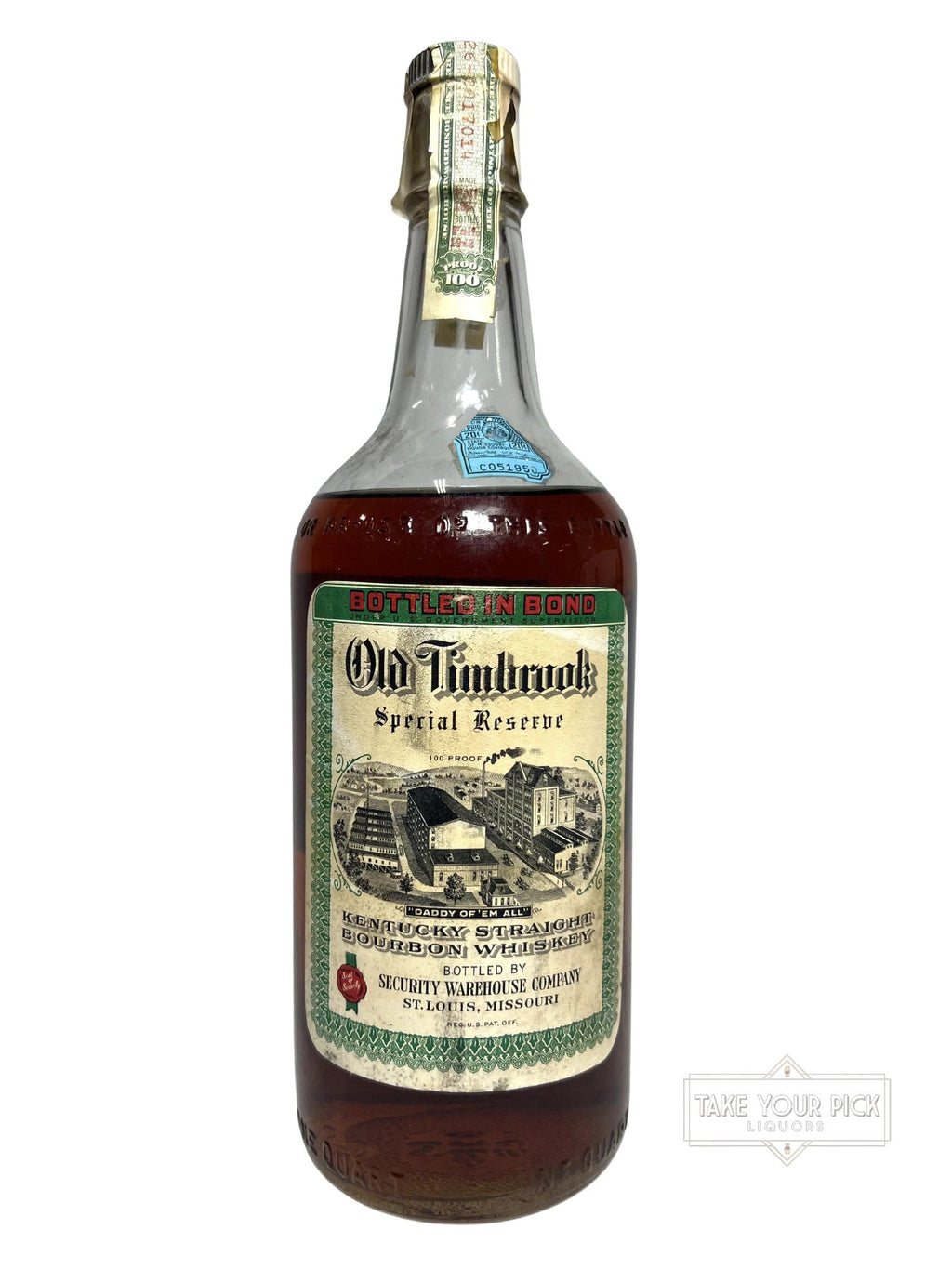 Old Timbrook Special Reserve BIB 1943 Quart - 100 Proof