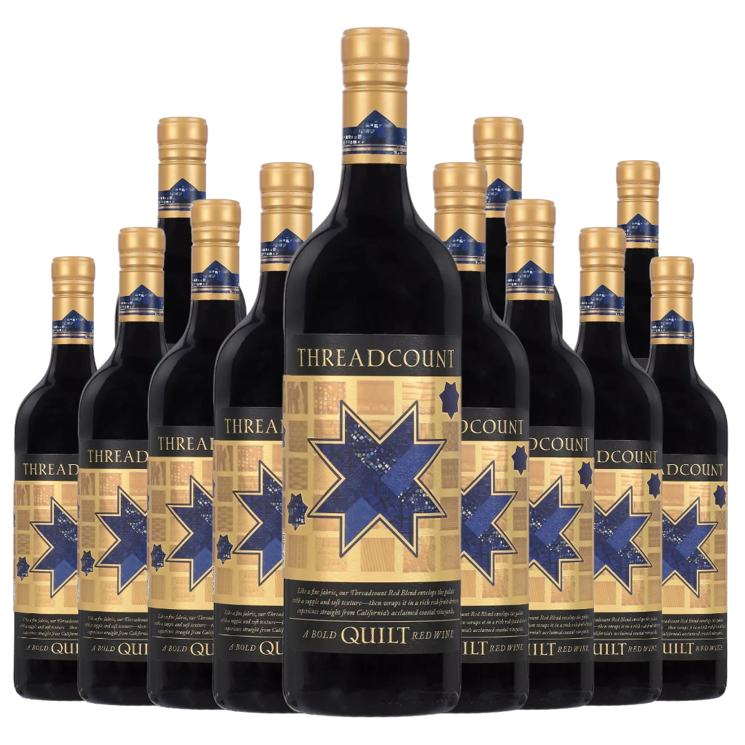 Quilt Red Wine Threadcount California 750ml 12 Bottle Case - Free Shipping