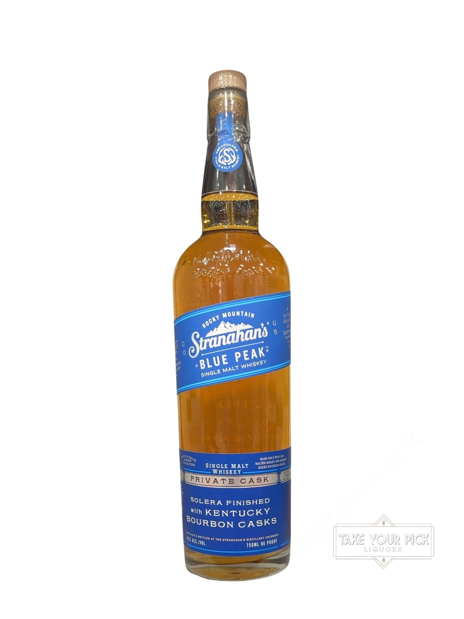Stranahan's Blue Peak Single Malt Whiskey Private Cask 86 Proof