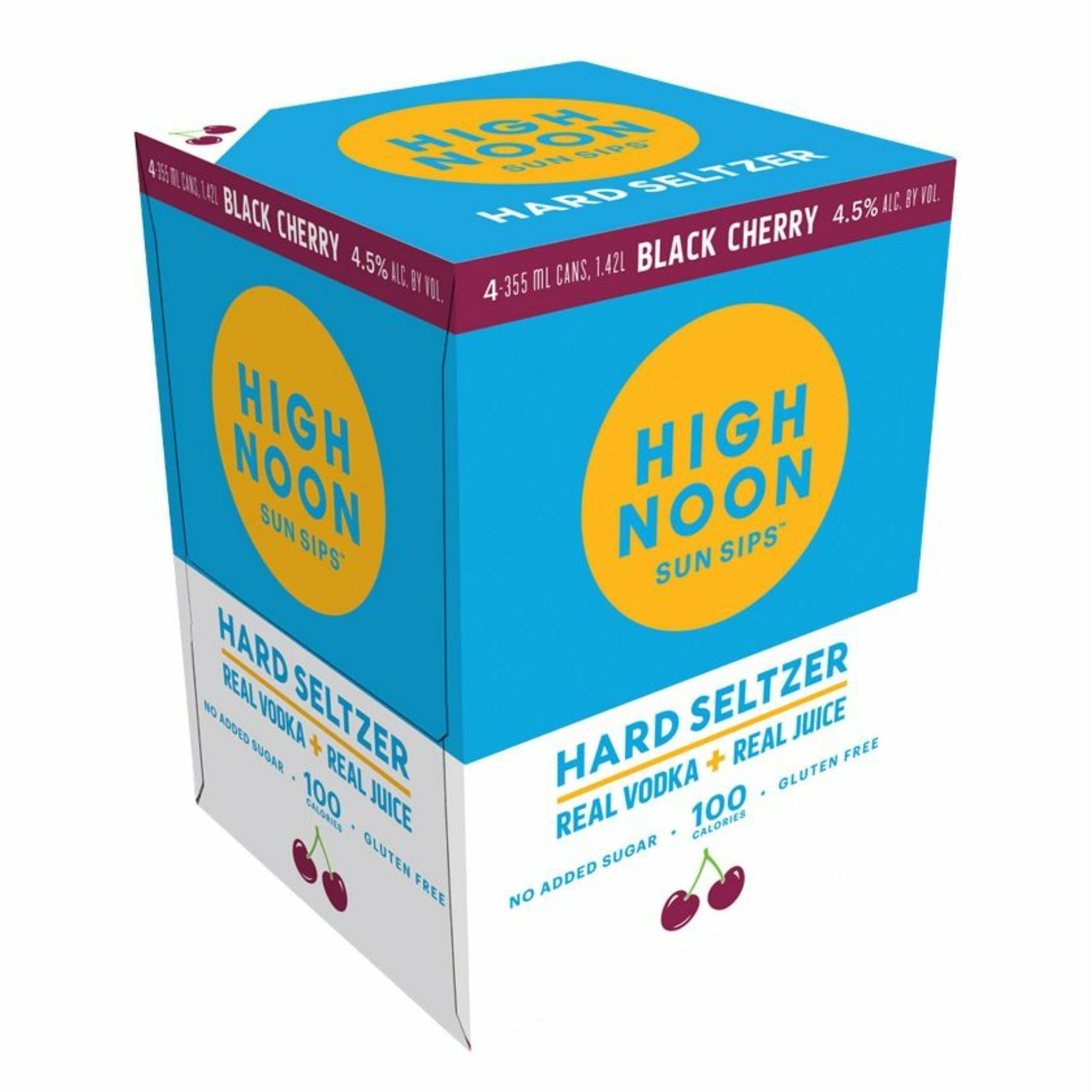 High Noon Black Cherry Vodka Hard Seltzer 4PK Cans 12oz