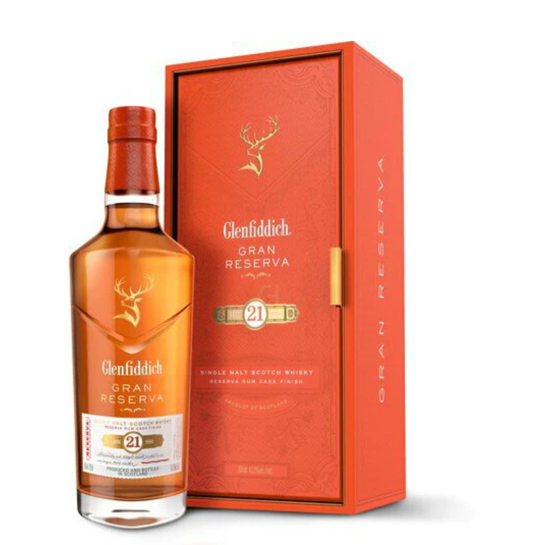 Glenfiddich 21 Year Old Gran Reserva Rum Cask Finish Single Malt Scotch Whisky 750ml Bottle