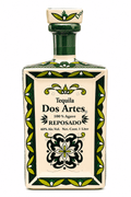 Dos Artes Reposado Tequila 1 Liter hand-painted ceramic bottle