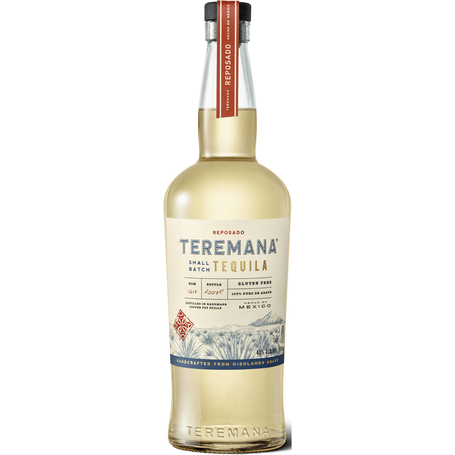Bottle of Teremana Reposado Tequila 750ml, small-batch additive-free, founded by Dwayne Johnson, Jalisco Highlands Mexico