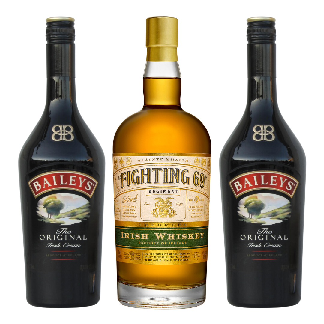 The Fighting 69th Irish Whiskey & Bailey’s Original Irish Cream Liqueur 3 Bottle Bundle
